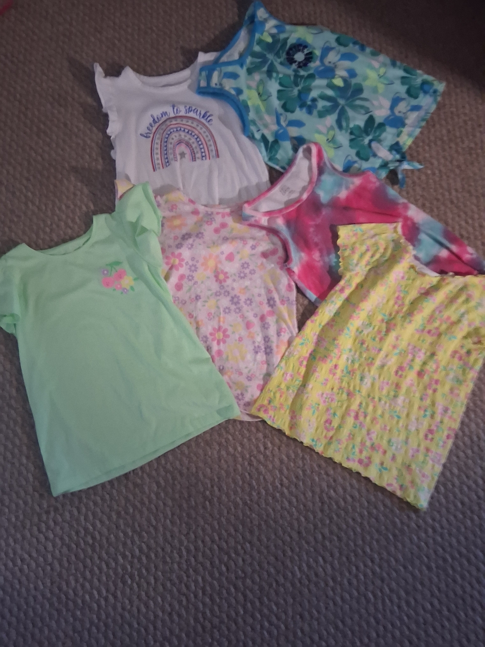 Girls' Mixed Pastel Short Sleeve Tees - Multi-Color Pack